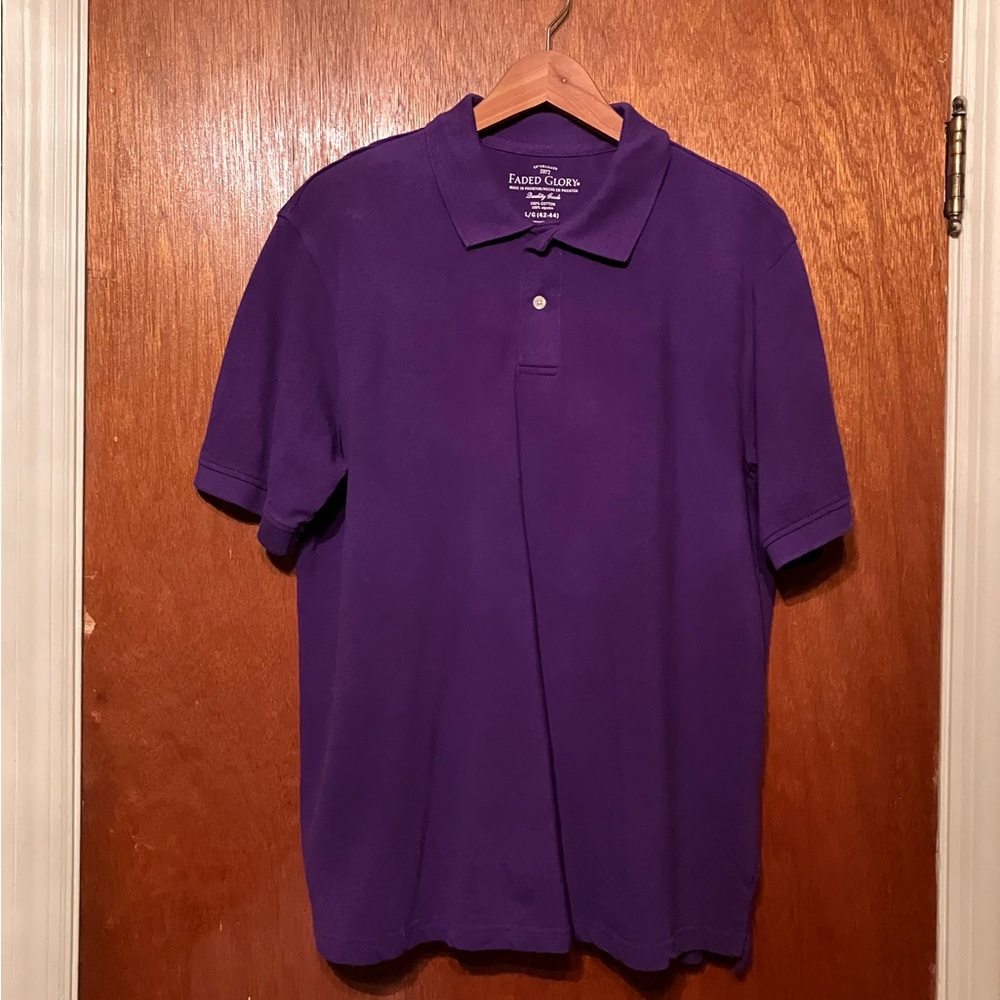 Vintage Faded Glory Men’s Purple Polo Large (L/G) (42-44)